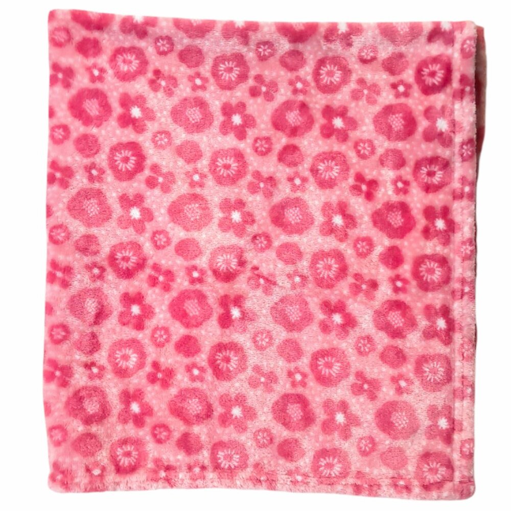 Baby Starters Pink Floral Security Lovey Blanket 34" X 29"